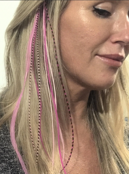 BabyPink Hair Feathers