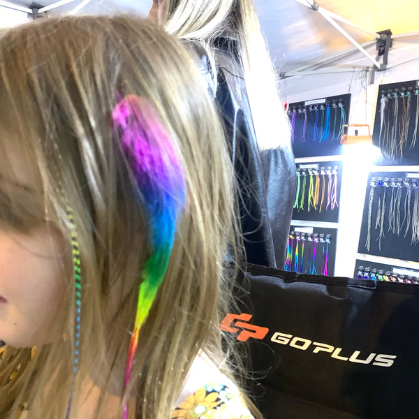 Rainbow XL Feather 10 Pack and Hair Kit