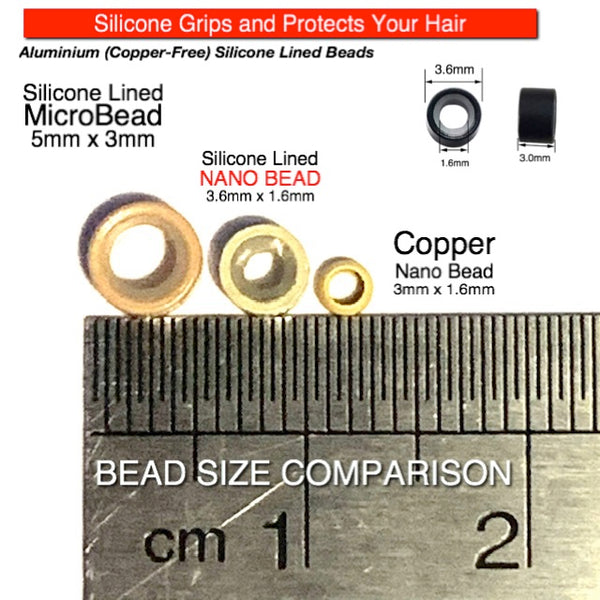 Hair Extension Beads RINGS Micro Beads 5mm x 3mm 10 Colours 1000 pc Pack