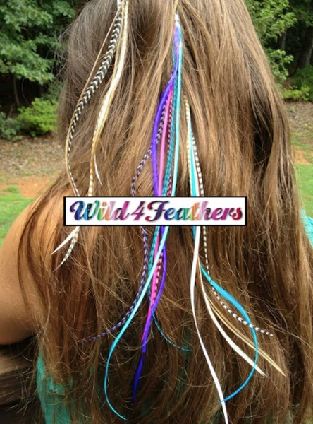 Long Hair Style with Long Length Feathers 