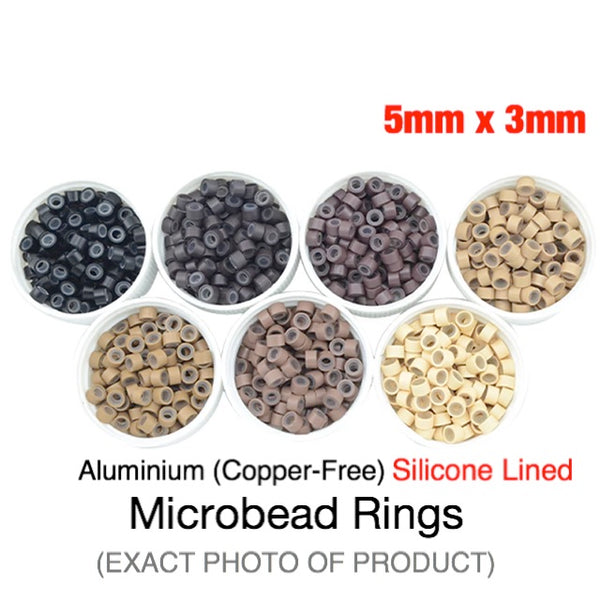 Hair Extension Beads RINGS Micro Beads 5mm x 3mm 10 Colours 200 pc Pack